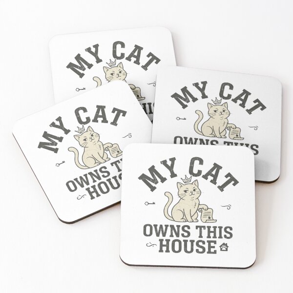 Item preview, My Cat Owns This House Funny Cute Cat Lover Vintage Retro designed and sold by KreatoLab.