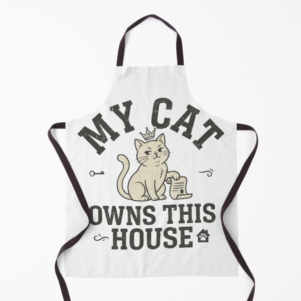 Item preview, My Cat Owns This House Funny Cute Cat Lover Vintage Retro designed and sold by KreatoLab.