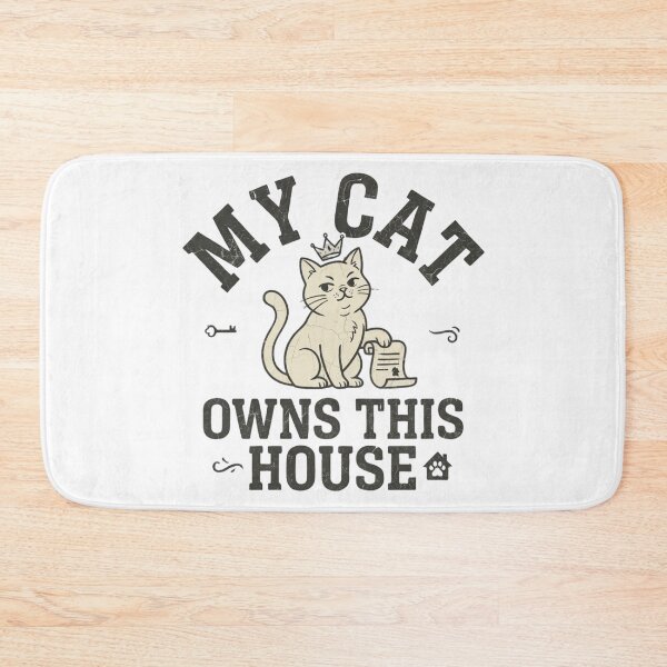 Item preview, My Cat Owns This House Funny Cute Cat Lover Vintage Retro designed and sold by KreatoLab.