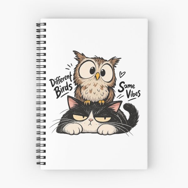 Item preview, Grumpy Cat and Curious Owl – Funny Woodland Friends designed and sold by zzz888.