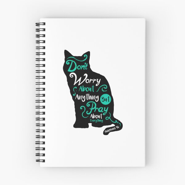Item preview, Don't Worry Pray Cat Bible Verse Philippians 4 6 designed and sold by OlyvieArt.