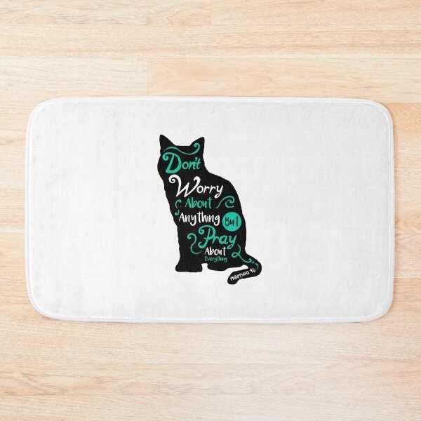 Item preview, Don't Worry Pray Cat Bible Verse Philippians 4 6 designed and sold by OlyvieArt.