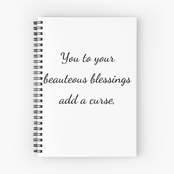 Item preview, “You to your beauteous blessings add a curse,” - handwriting black designed and sold by ariksworld.