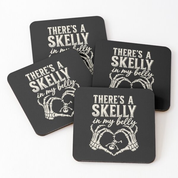 Item preview, There's A Skelly In My Belly Funny Pregnancy Announcement Skeleton Design designed and sold by GiftsProShop.