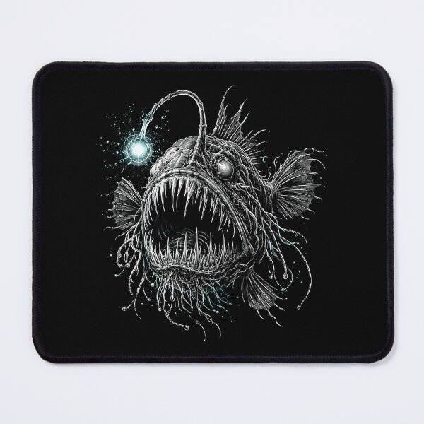 Item preview, Deep Sea Anglerfish Bioluminescent Glow Art designed and sold by RebelNatures.