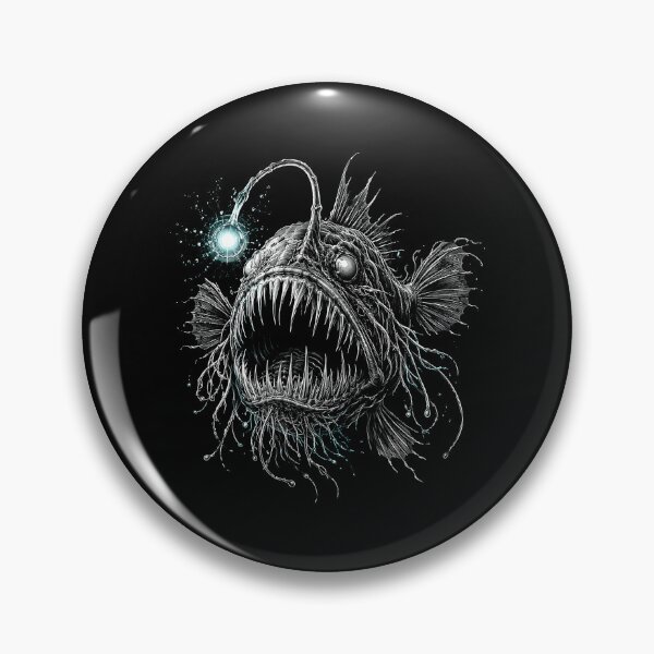 Item preview, Deep Sea Anglerfish Bioluminescent Glow Art designed and sold by RebelNatures.