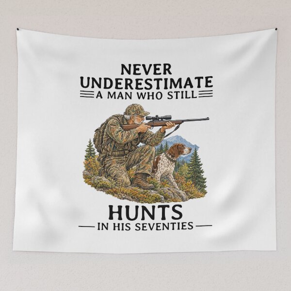 Item preview, Never Underestimate an Old Man Who Still Hunts in His Seventies designed and sold by LounisArt.