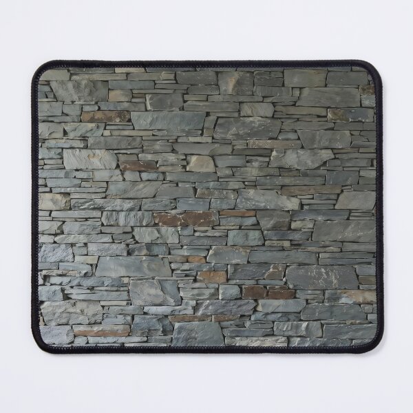 Item preview, Natural Gray Orange Cornish Stone Slates Brick Wall Minimalist Natural Photo HD designed and sold by bard-art.