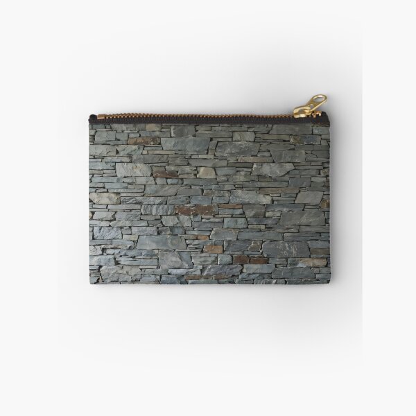Item preview, Natural Gray Orange Cornish Stone Slates Brick Wall Minimalist Natural Photo HD designed and sold by bard-art.