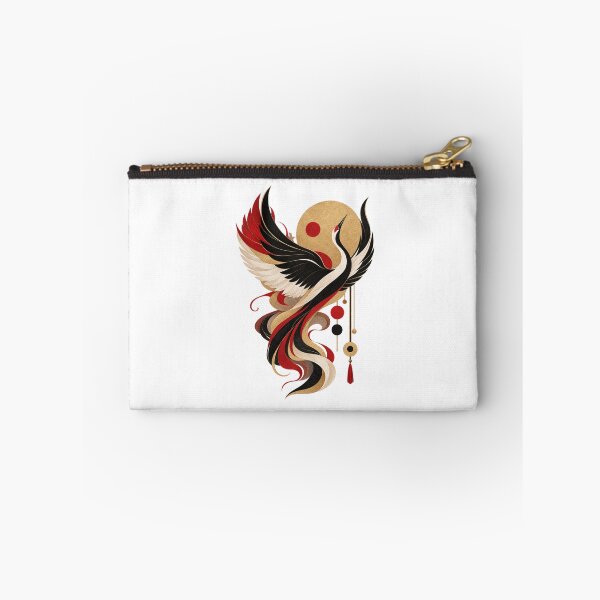 Item preview, Sacred Crane Moon – Japanese Inspired Celestial Bird Art designed and sold by Scarlet Oracle.