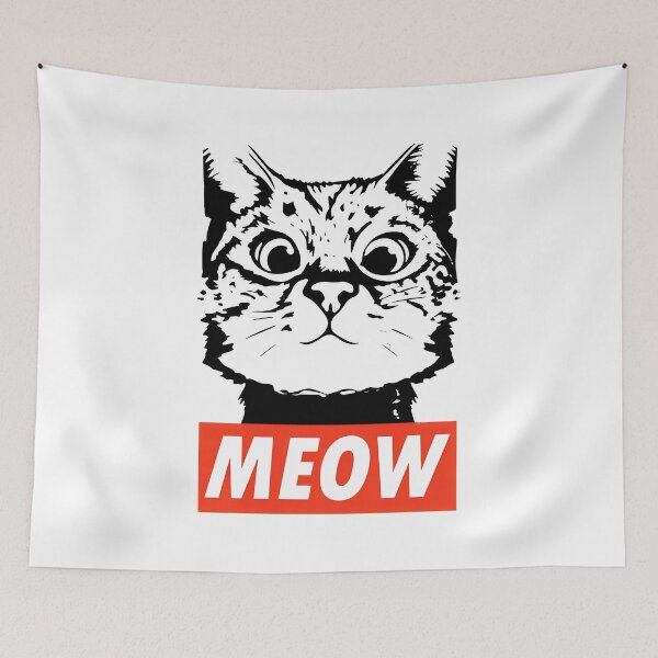 Item preview, Funny Cat Meow Graphic designed and sold by OlyvieArt.