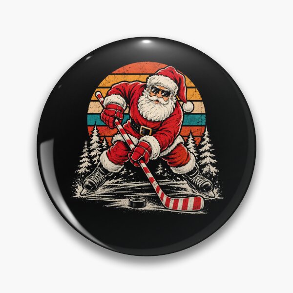 Item preview, Retro Santa Hockey Christmas Ice Rink Holiday Gift  designed and sold by Moizento.