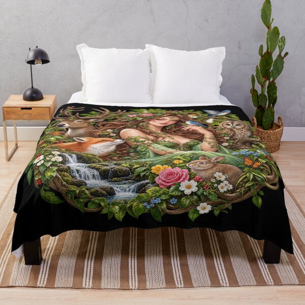 Item preview, Nature Goddess – Enchanted Forest and Wild Animals designed and sold by TroviTutto.