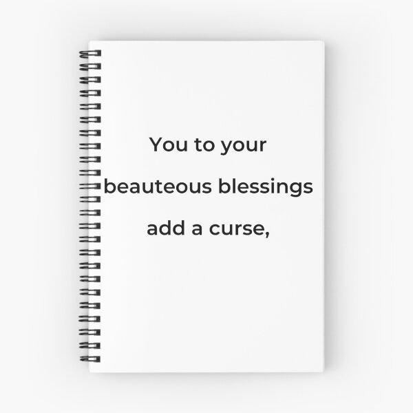 Item preview, “You to your beauteous blessings add a curse,” - print black designed and sold by ariksworld.