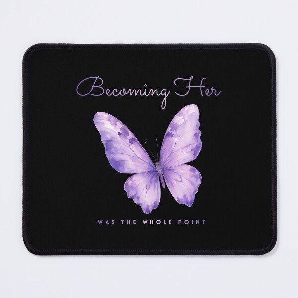 Item preview, Becoming Her Purple Watercolor Butterfly Quote designed and sold by RenetteWickStudio.