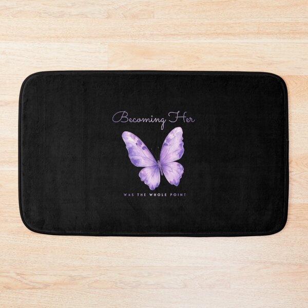 Item preview, Becoming Her Purple Watercolor Butterfly Quote designed and sold by RenetteWickStudio.