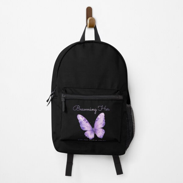 Item preview, Becoming Her Purple Watercolor Butterfly Quote designed and sold by RenetteWickStudio.