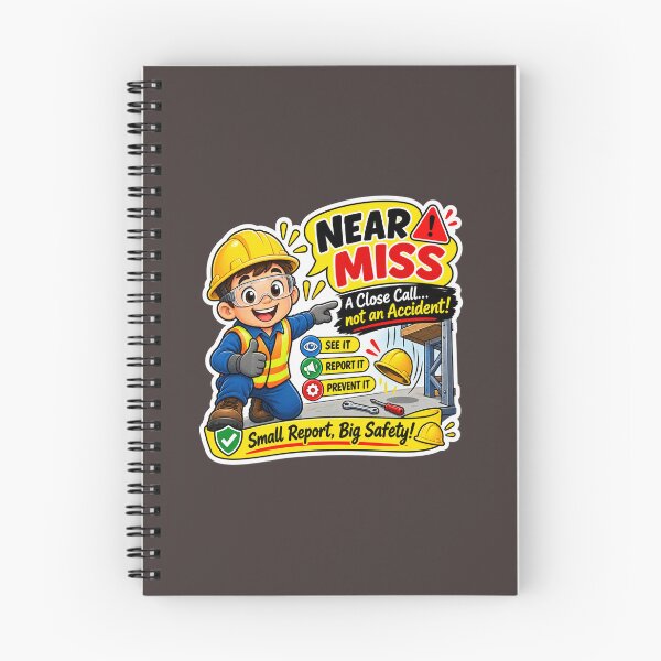 Item preview, Near Miss Safety Sticker – Close Call Safety Awareness, Report It Prevent It PPE Cartoon designed and sold by vinothmech53.
