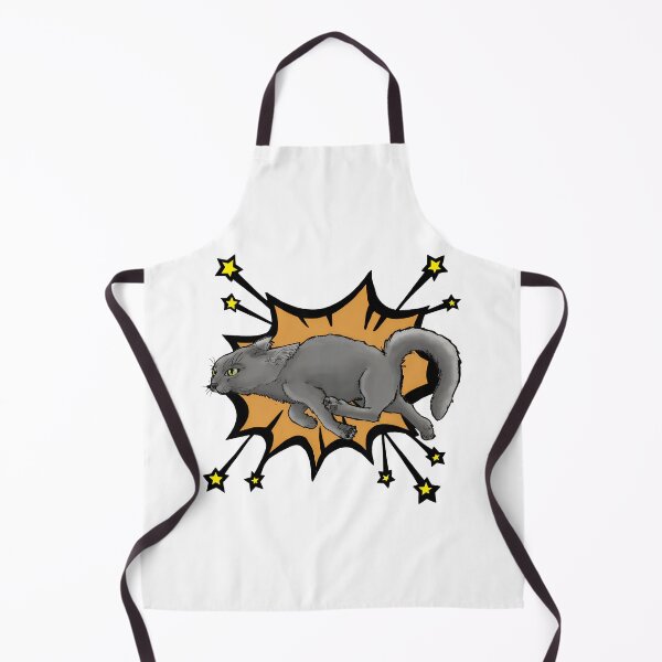 Item preview, Gray Cat Action Burst Pop Art Illustration designed and sold by OlyvieArt.