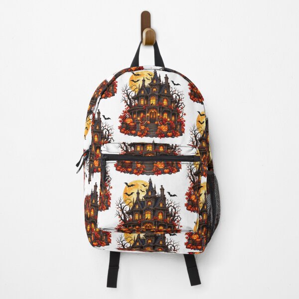 Item preview, Victorian Halloween Manor – Gothic House, Moon & Bats designed and sold by Clothes With Smiling Animals Walt Gral.