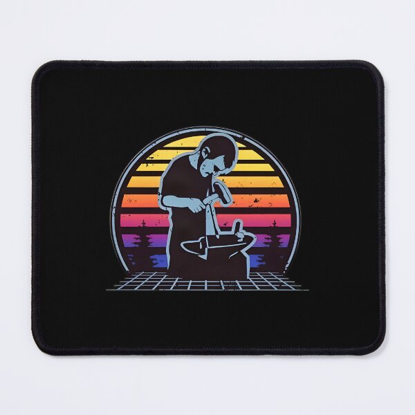 Item preview, Retro Blacksmith Sunset Grid Art designed and sold by banezhobeers.