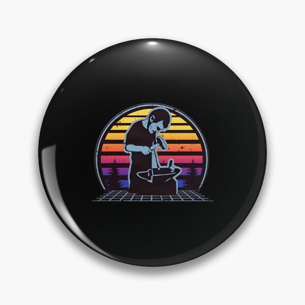 Item preview, Retro Blacksmith Sunset Grid Art designed and sold by banezhobeers.
