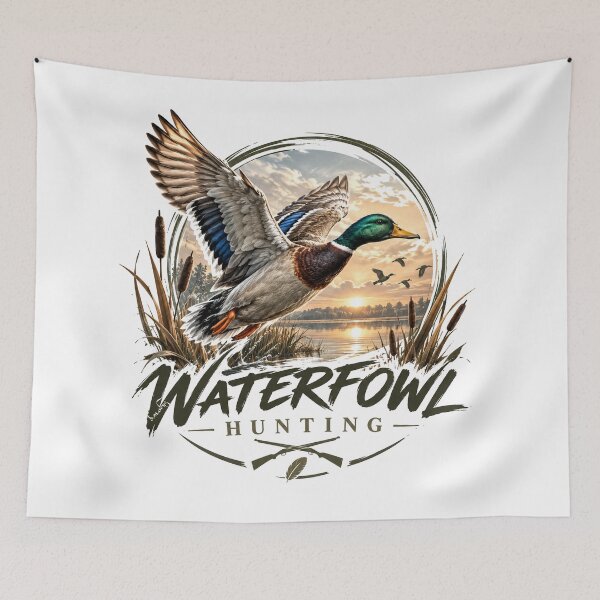 Item preview, Waterfowl Hunting Logo – Mallard Duck Emblem, Vintage Hunting Badge designed and sold by TammyHunterArt.