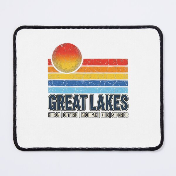 Item preview, Great Lakes Retro Sunset Huron Ontario Michigan Erie Superior Vintage Design designed and sold by YasuoShop.