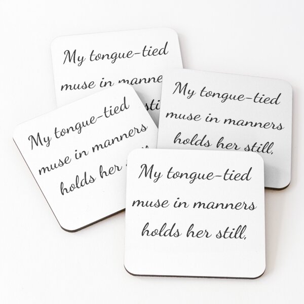 Item preview, “My tongue-tied muse in manners holds her still,” - handwriting black designed and sold by ariksworld.