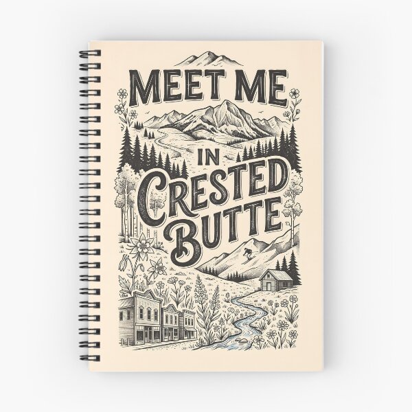 Item preview, Meet Me in Crested Butte Colorado Vintage Travel Poster designed and sold by Wild Places Paper Co..