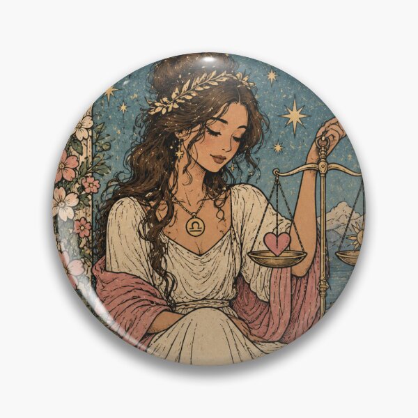 Artikelvorschau, Waage-Tarotkarte – Der Harmonisierer | Niedliche Vintage-Ästhetik des Tierkreises entworfen und verkauft von Moon & Sun Tarot.