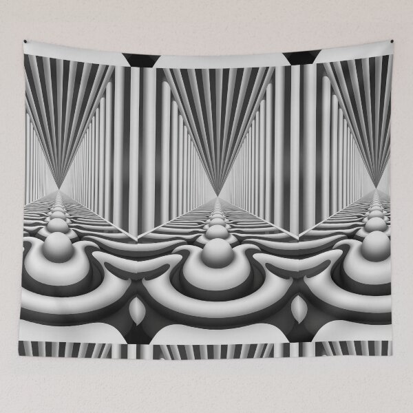 Item preview, Opart Vanishing Point Geometric Pathway designed and sold by pinkal.