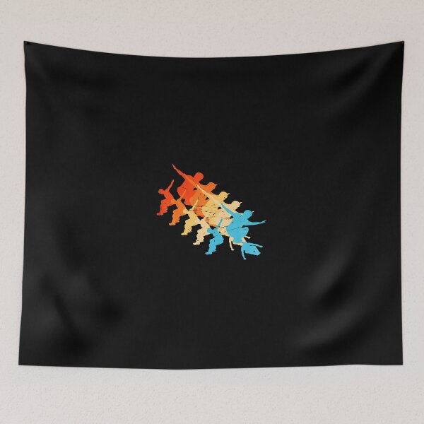Item preview, Retro Martial Arts Silhouettes Action Vintage Style designed and sold by urbanywjscaggs.