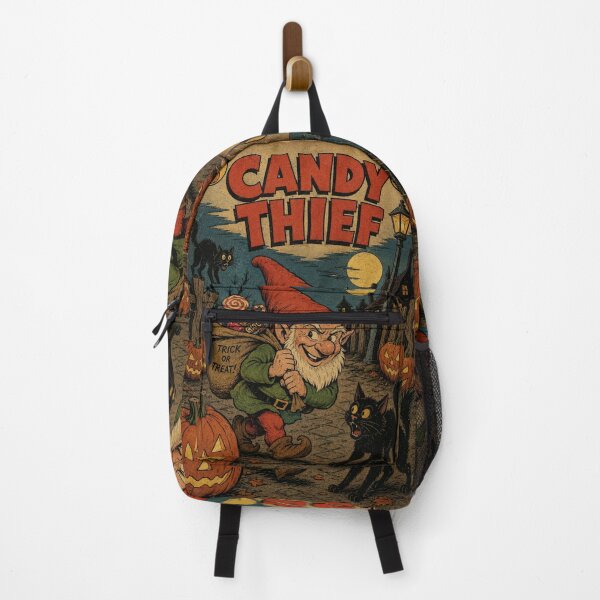 Item preview, Vintage Halloween Cover Art: Mischief Gnome Candy Thief designed and sold by bapupa.