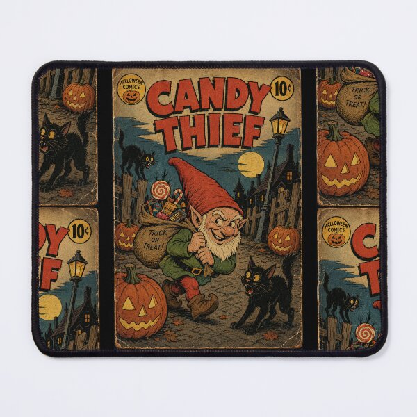Item preview, Vintage Halloween Cover Art: Mischief Gnome Candy Thief designed and sold by bapupa.