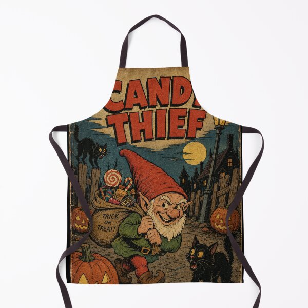 Item preview, Vintage Halloween Cover Art: Mischief Gnome Candy Thief designed and sold by bapupa.