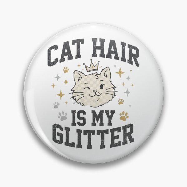 Item preview, Cat Hair Is My Glitter Funny Cute Cat Lover Retro Vintage designed and sold by KreatoLab.