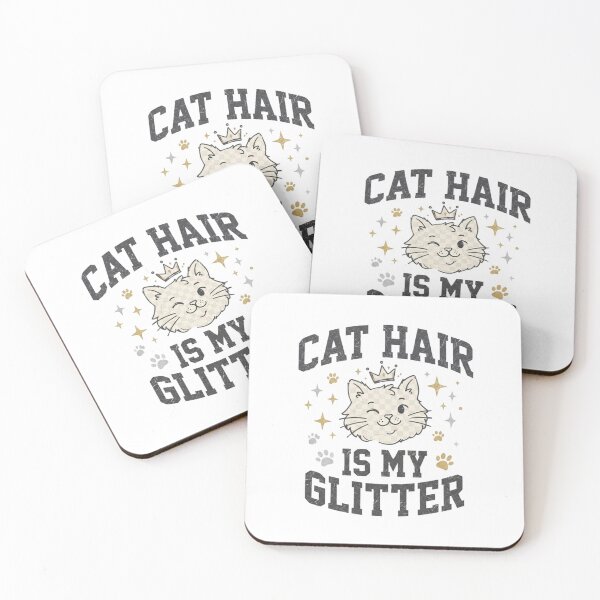 Item preview, Cat Hair Is My Glitter Funny Cute Cat Lover Retro Vintage designed and sold by KreatoLab.