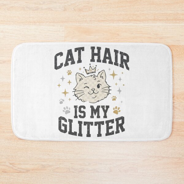Item preview, Cat Hair Is My Glitter Funny Cute Cat Lover Retro Vintage designed and sold by KreatoLab.