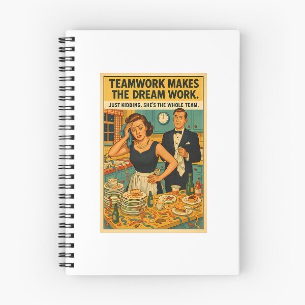 Item preview, Retro Feminist Poster - Teamwork Kitchen Humor Quote designed and sold by PALMTREEfwi.