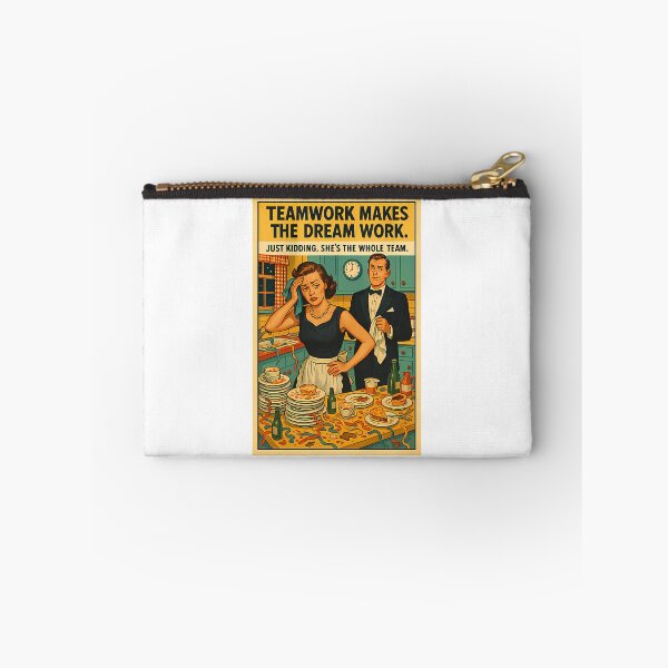 Item preview, Retro Feminist Poster - Teamwork Kitchen Humor Quote designed and sold by PALMTREEfwi.