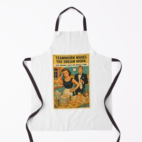 Item preview, Retro Feminist Poster - Teamwork Kitchen Humor Quote designed and sold by PALMTREEfwi.