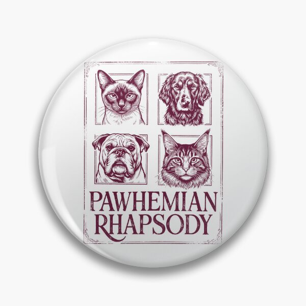 Item preview, Pawhemian Rhapsody - Funny Cat and Dog Music Pun Art designed and sold by artworkathome.