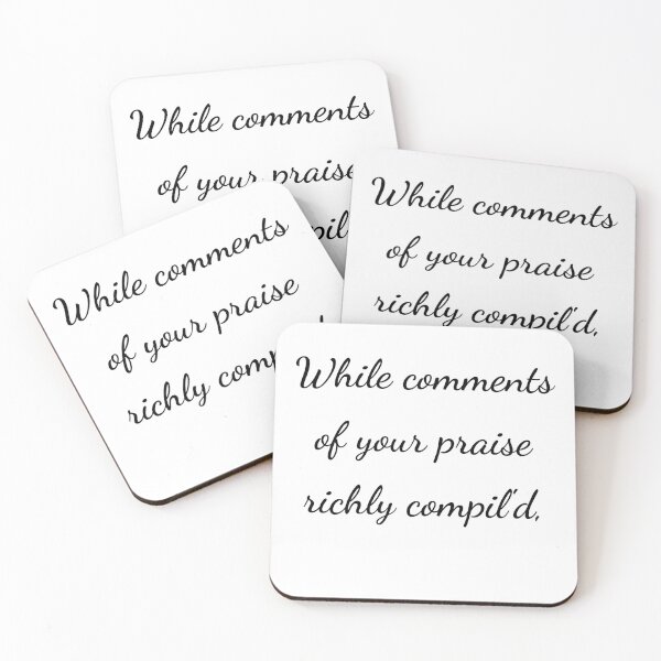 Item preview, “While comments of your praise richly compil'd,” - handwriting black designed and sold by ariksworld.