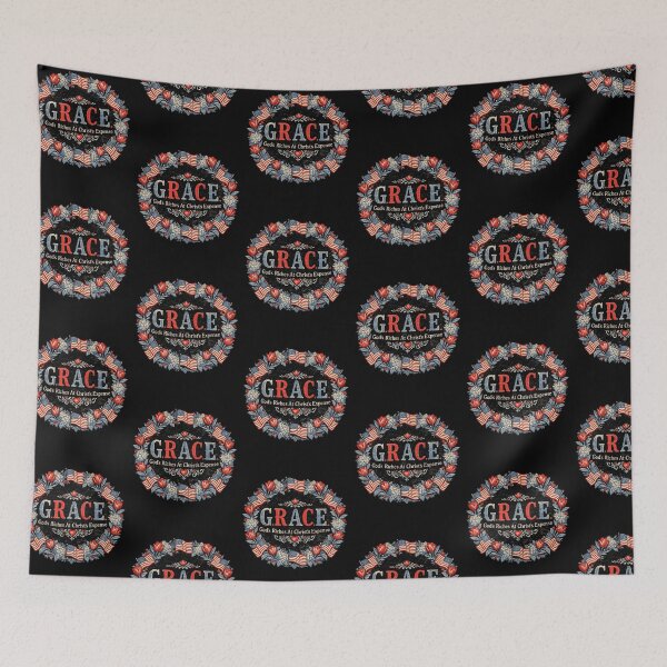Item preview, GRACE God's Riches At Christ's Expense Christian Faith Patriotic Design designed and sold by YasuoShop.
