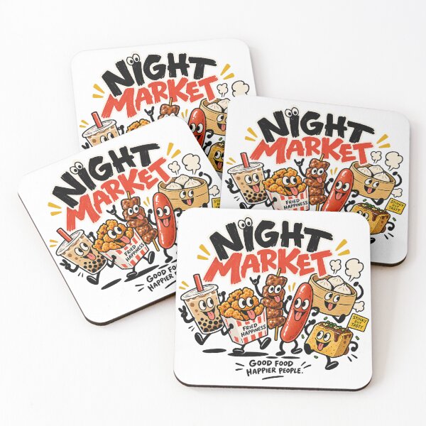 Item preview, Night Market Food Crew – Happy Street Food Characters designed and sold by zzz888.