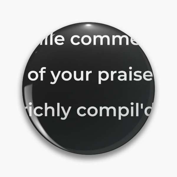 Item preview, “While comments of your praise richly compil'd,” - print white designed and sold by ariksworld.