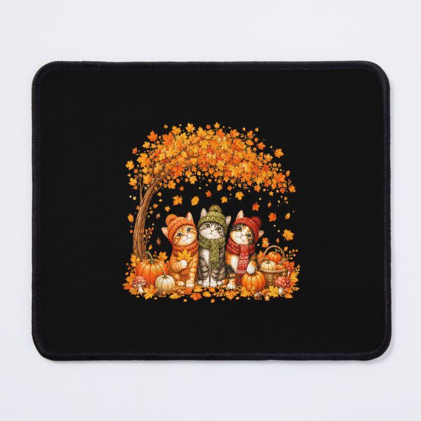 Item preview, Cat Leaf Fall Tree Hello Autumn designed and sold by mahdilahlo.