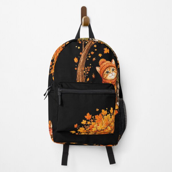 Item preview, Cat Leaf Fall Tree Hello Autumn designed and sold by mahdilahlo.