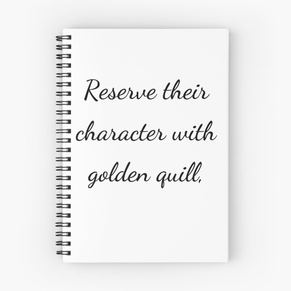 Item preview, “Reserve their character with golden quill,” - handwriting black designed and sold by ariksworld.